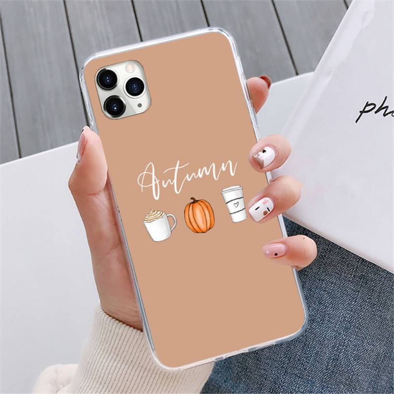 Чехол для телефона «Счастливая осень-осень» с тыквой для iphone 13 12 5 5S 5c se 6 6s 7 8 plus x xs xr 11 pro max mini