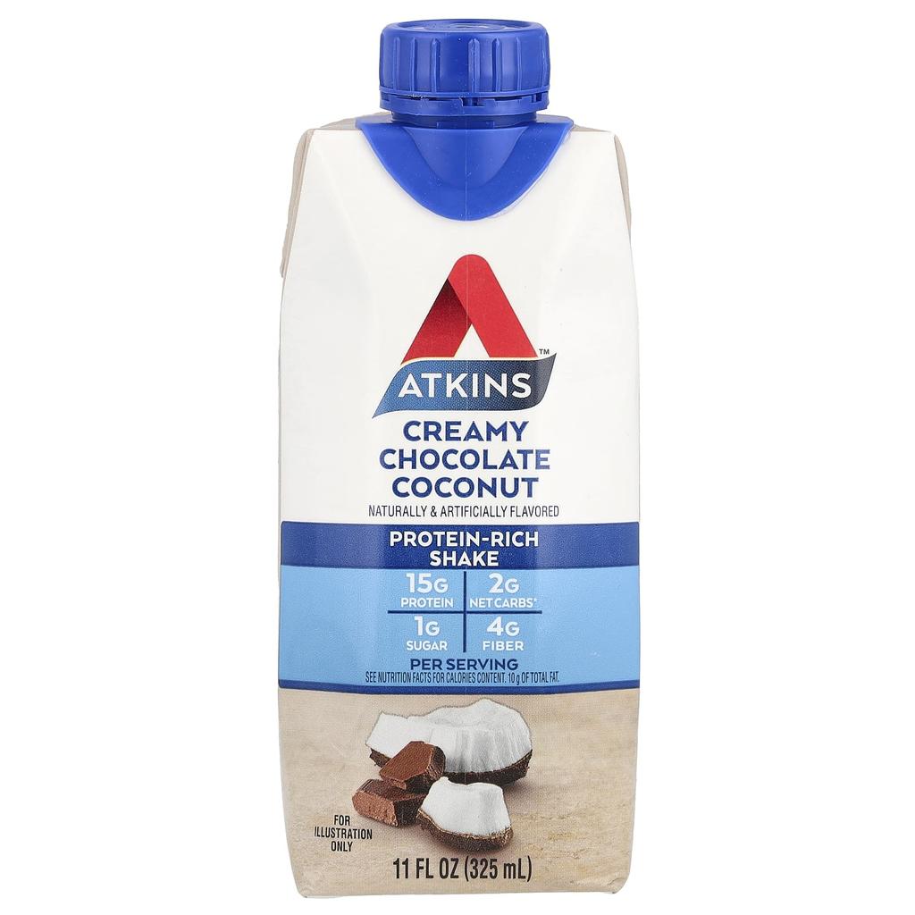 Protein Rich Shakes, Creamy Chocolate Coconut, 4 Shakes, 325Ml (11Fl Oz) Each