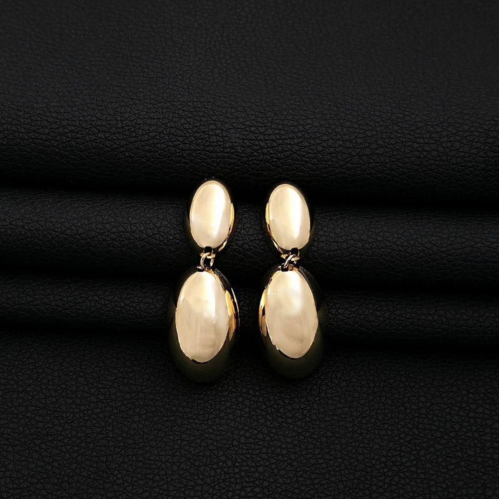 Modern Design Teardrop Earrings Simple Fashion Oval Drop Earrings Geometric Earrings Girl