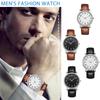 Men's Fashion Design Leather Watch Digital Quartz Temperament Men's Watch Gift