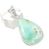 Подвеска из стерлингового серебра 925 пробы с натуральным хризопразом 1,65 дюйма T0h88