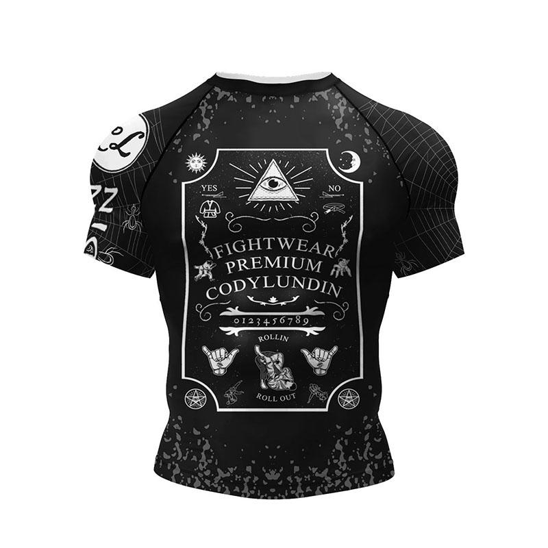 New MMA Boxing Rashguard T-shirt+Pant Sets Bjj Jiu jitsu Grappling Shorts Rash Guard Sublimation Printing Sportswear Mma Clothes