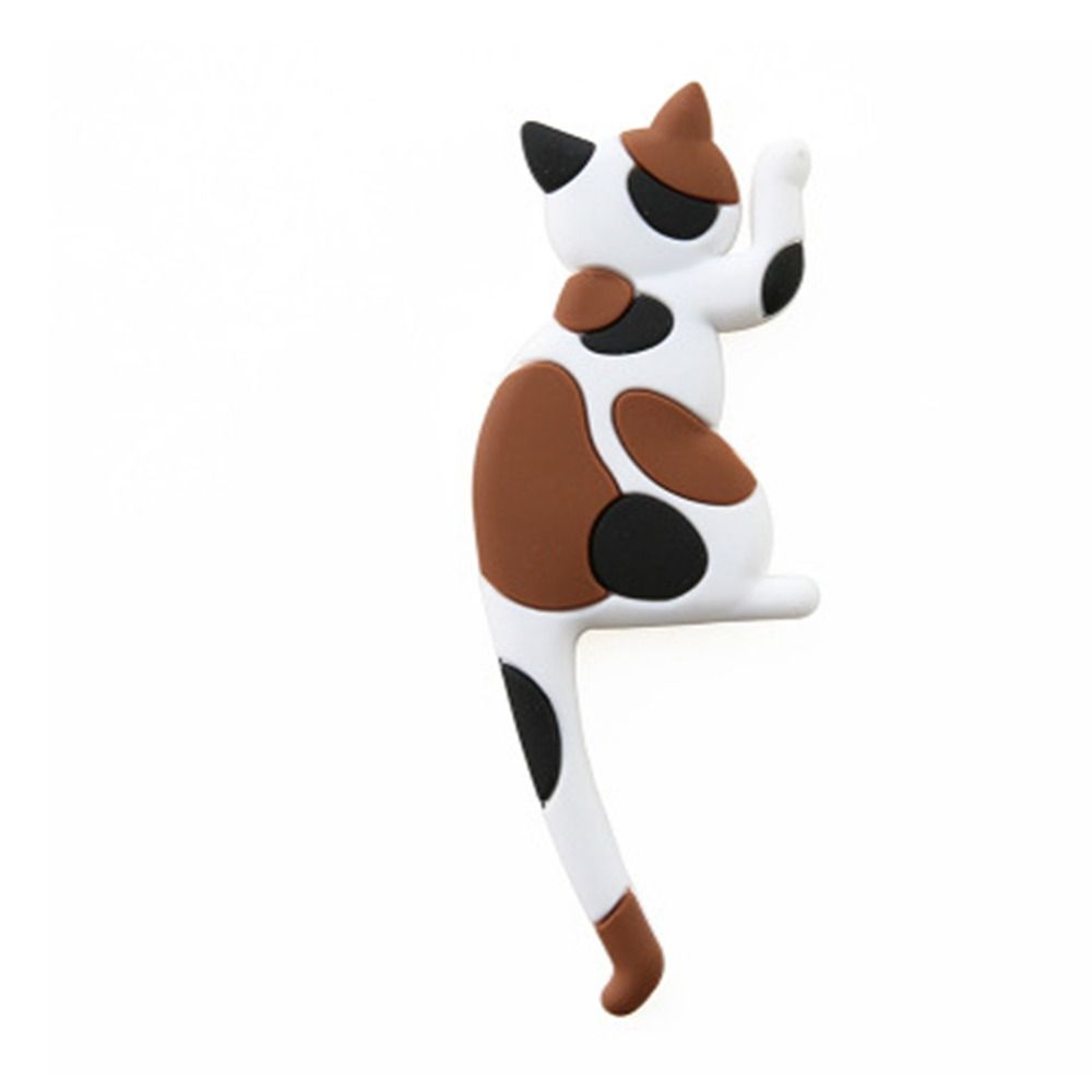 Multifunction Fashion Free Punching Easy To Install Home Decor Save Space Hook Fridge Magnet Cat Hook Refrigerator Sticke