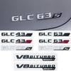 Для Mercedes Benz Silver Black X253 C253 GLC43 GLC63 GLC63s GLC 63 S AMG Эмблема V8 BITURBO 4MATIC 4MATIC+ Эмблемы Значки