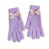 Bowknot Touch Screen Gloves Elastic Cycling Gloves New Winter Knitted Gloves  Women