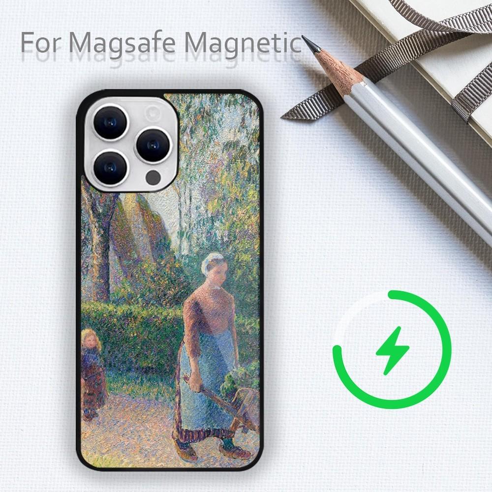 Чехол для телефона Camille Pissarro Painting для iPhone 15 14 13 12 11 Plus Pro Max Magsafe с магнитной беспроводной зарядкой