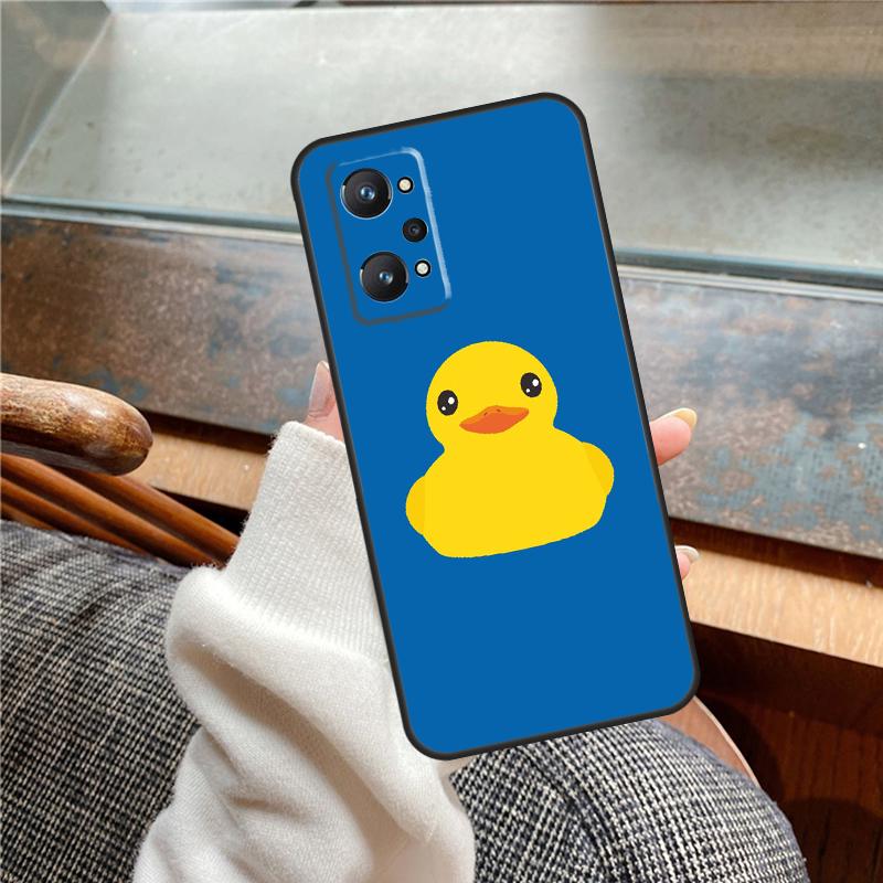 Мультяшный чехол-пенал с уткой для Realme 12 Pro Plus 11 13 14 C63 C61 C55 C51 C53 C25 C65 C67 C71 C75 GT6 GT7 15 Pro