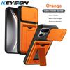 KEYSION Чехол-кошелек с держателем для карт для TECNO POVA Curve 2 5G, с защитой выдвижной камеры, вертикальной подставкой, противоударной задней крышкой