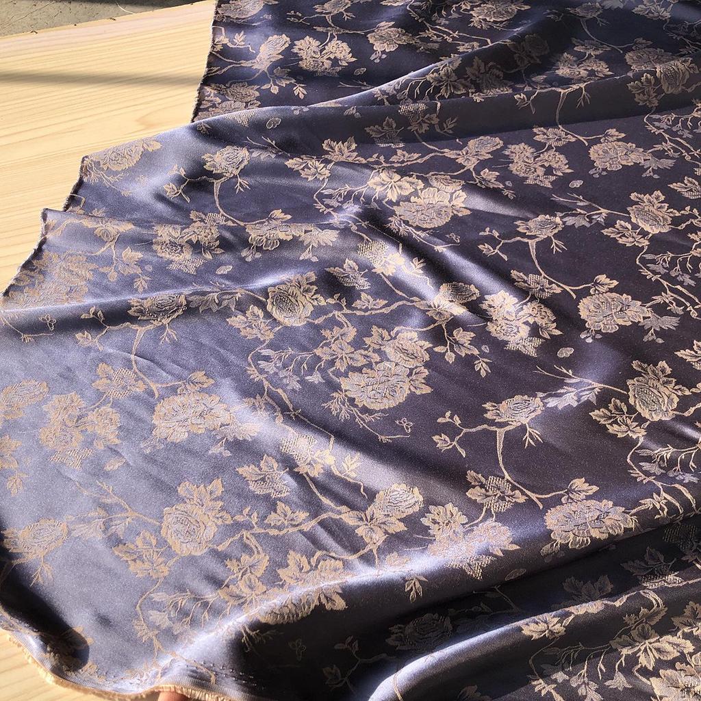 Dunhuang Silk Jacquard Two-Color Imitation Cheongsam Hanfu Fabric