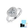 Bague Ringen S925 Набор с муассанитом в форме сердца 1 карат, серия Creative Trend, регулируемые кольца, аксессуары