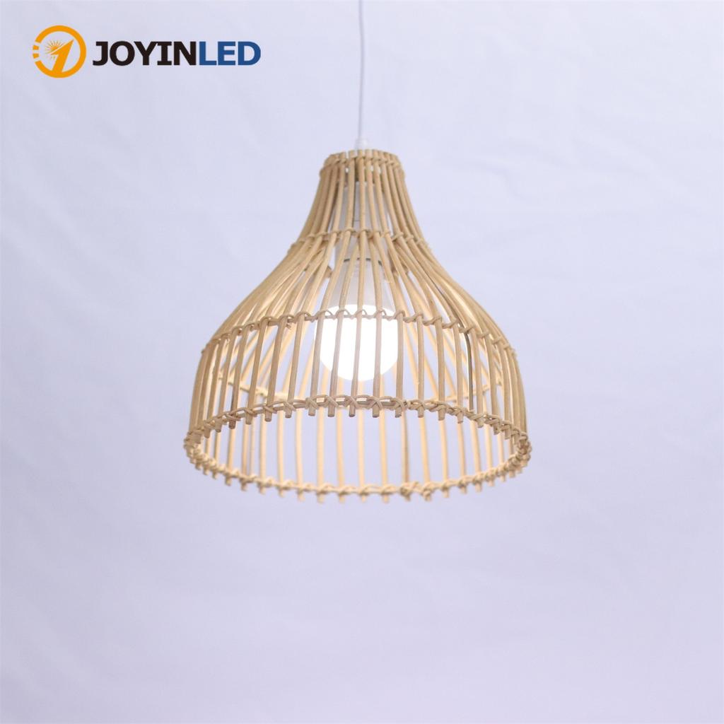Pendant Light Rattan Weave Chandelier Rattan Boho Bamboo 24CM Lampshade Vintage Ceiling Lamp Decoration Ceiling Light for Home