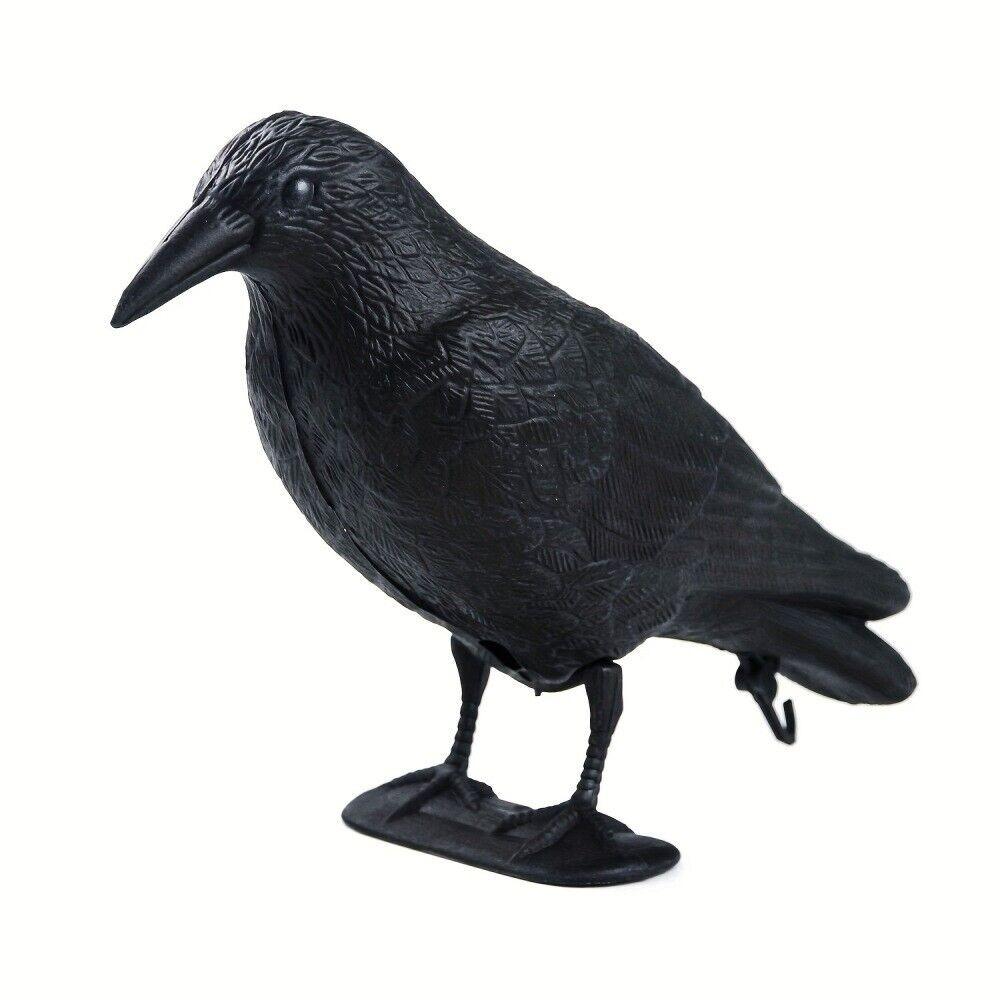Black Scarer Pigeon Repellent Lifelike Hunting Decoy Outdoor Life Size Crow Courtyard Garden