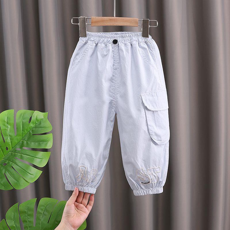Рабочие брюки для девочек, летние тонкие повседневные спортивные брюки, брюки с защитой от комаров для маленьких девочек, летние брюки для верхней одежды