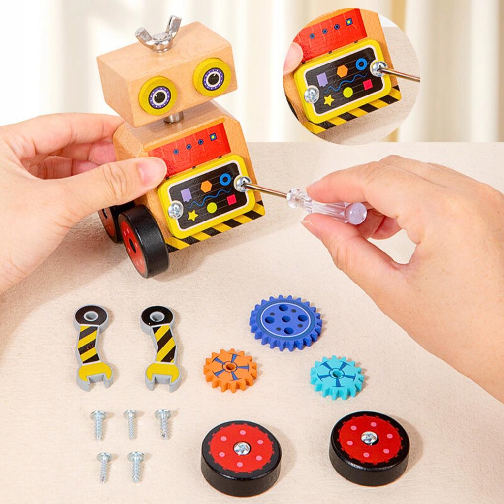 Manipulative Toy Montessori Robot Foldable Educational Sensory