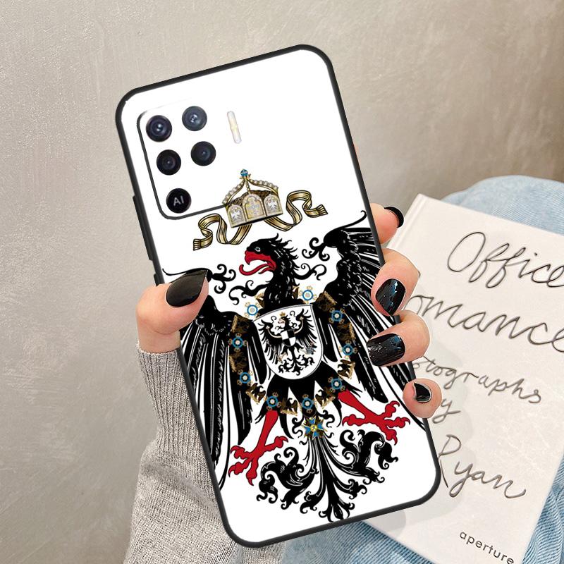 Чехол-эмблема с флагом Германии для Oppo A78 A98 A18 A38 A58 A60 A80 A40 A77 A57 A17 A74 A54 A94 A96 A76 A16 A15 A5 Pro