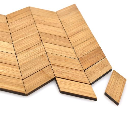 24 шт. Декоративный бамбук Красивый Маленький 1:12 DIY кукольный домик имитация деревянного пола кукольные аксессуары