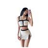 Conservative three-piece thin belly cover hot spring slim bikini dragon hot spring women's swimsuit