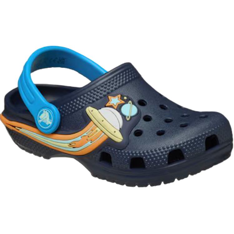 Crocs Классические клоги Универсальные Удобные Низкие Детские туфли Клоги для малышей Темно-синие 211623-410