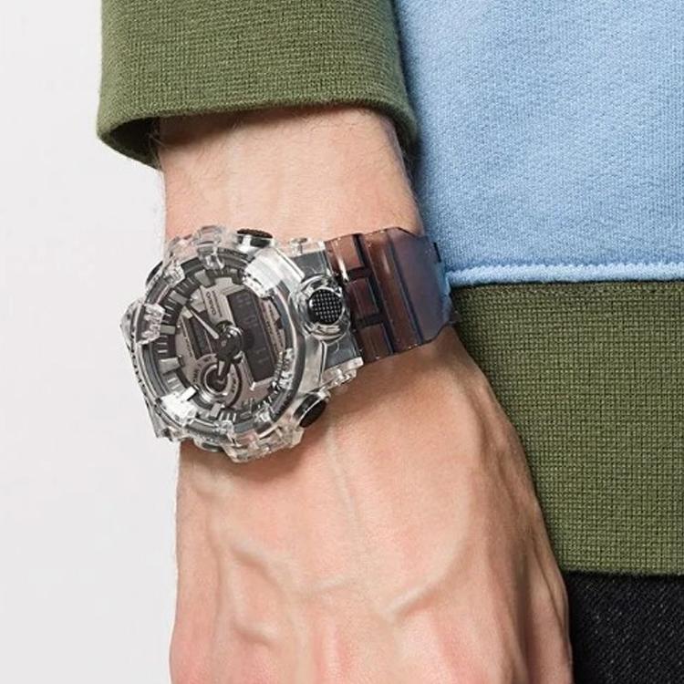 Casio Унисекс Серия парных часов Черные часы GA-700SK-1ADR+GMA-S110SR-7A