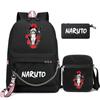 3Pcs/set Anime Naruto Backpack for Boy Girl Back To School Bag Bookbag Student Kawaii Backpack Bag Men Women Leisure Travel Bag