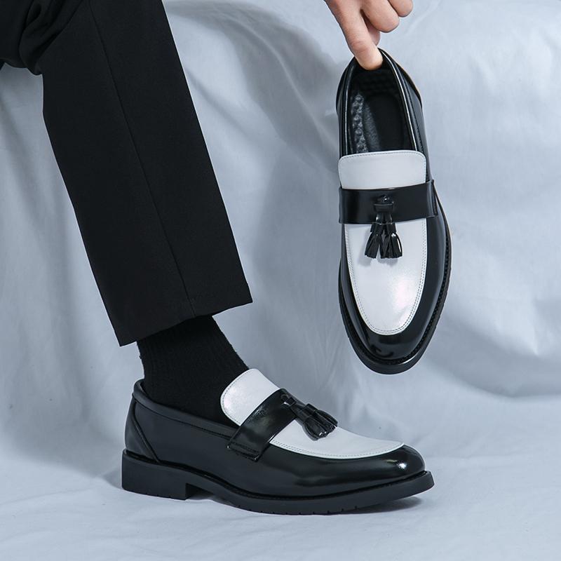 Модные мужские деловые формальные туфли с кисточками, мужские повседневные удобные брендовые туфли из маленькой кожи, мужские модные лоферы, размеры 38-46