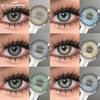 Цветные контактные линзы для глаз 1 пара серые линзы коричневые линзы для глаз годовое использование бьюти-макияж синие цветные контактные линзы