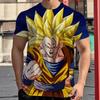 2026 Летняя Ретро Футболка Dragon Ball для Фитнеса Мужская Оверсайз 3D Печать Короткий Рукав Семейная Унисекс Детская Спортивная Футболка