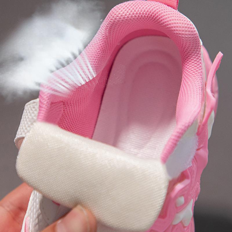 New Spring Girls' Comfortable Wear-Resistant Soft Sole Sneakers Breathable Mesh Outdoor Running Shoes