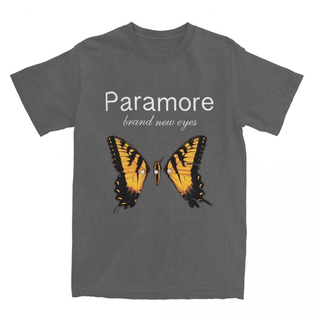 Мужские Женские Футболки Paramore с Логотипом Бабочки Винтажные Хлопковые Футболки Футболки Одежда с Принтом