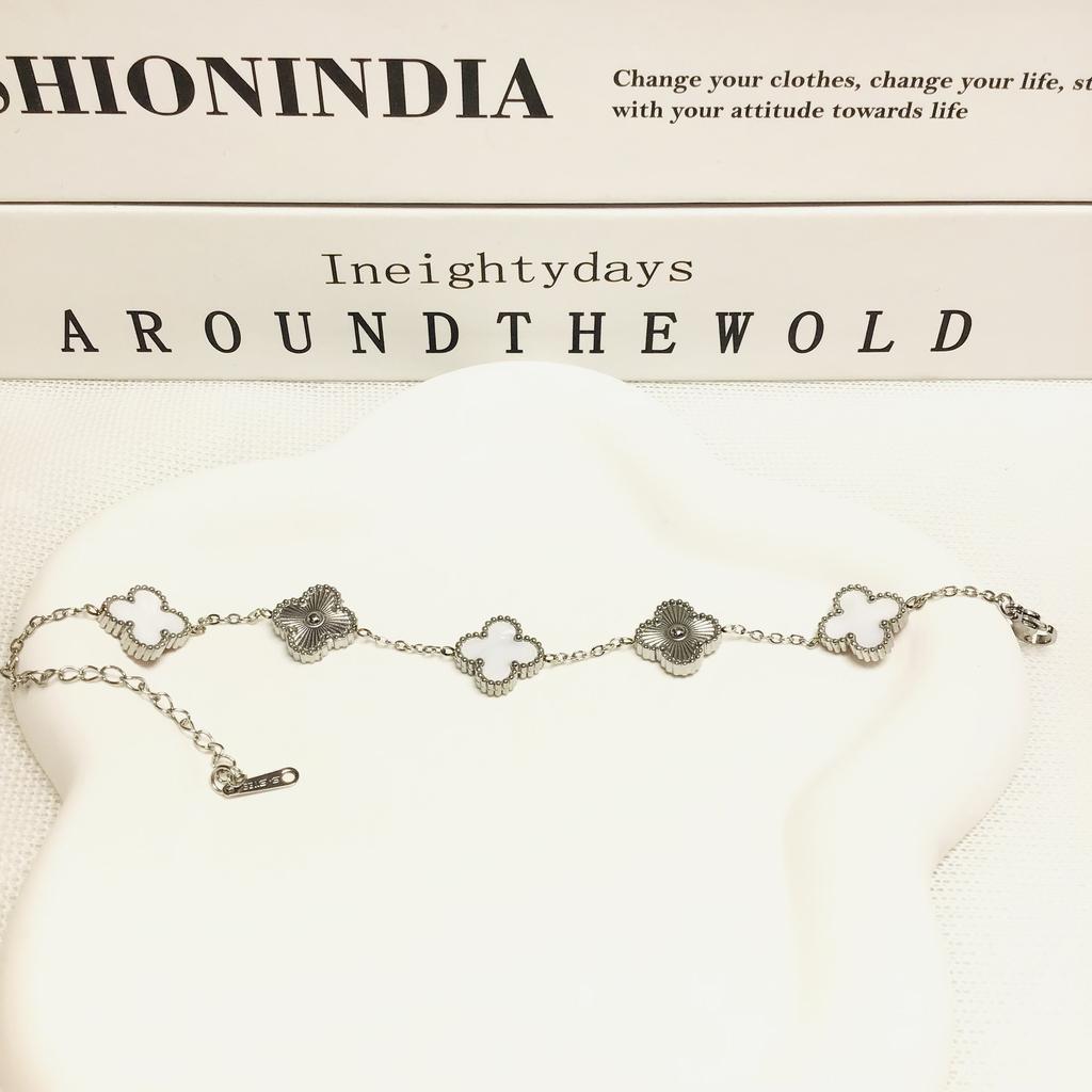 13 мм браслет с четырьмя листьями клевера и пятью цветами 18 карат модный высококачественный женский браслет