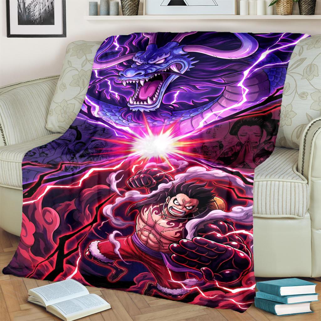 "ONE PIECE" Theme Flannel Blanket Soft Warm for Bedroom, Sofa, Bed, Chair, Picnic, Travel and Home