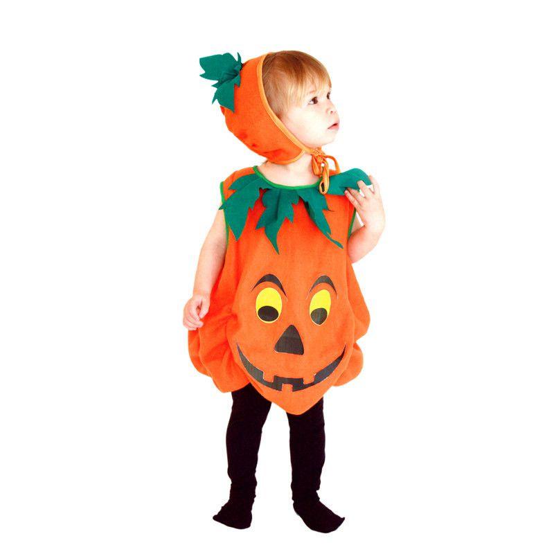 Children's Festival Pumpkin Costume Soft Comfy For All-day Wear On Halloween!