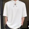 Vintage Men Summer Short Sleeve Tops Casual Loose T-shirts