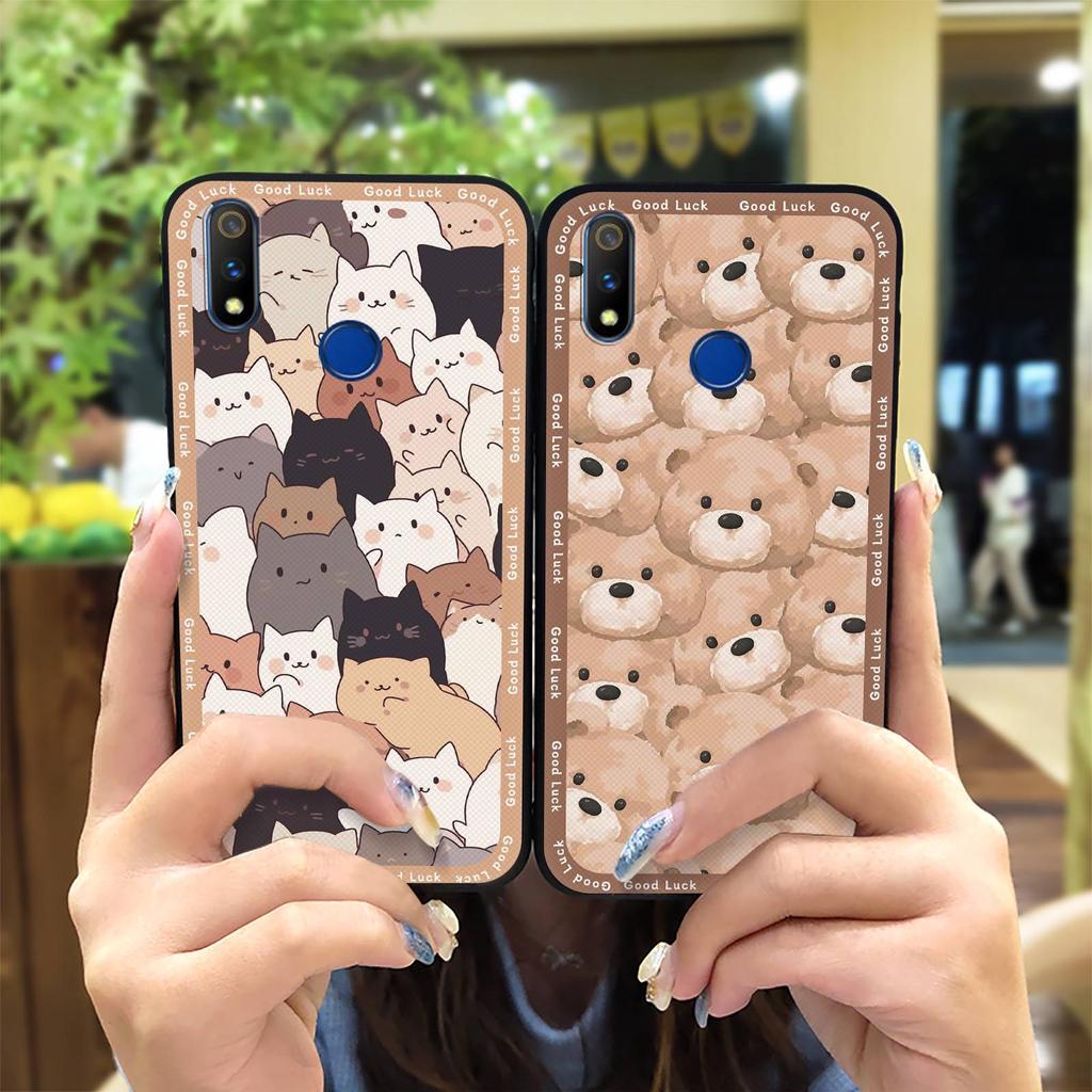 Back Cover Anti-dust Phone Case For OPPO Realme 3 Pro/X Lite Cartoon Silicone Fashion Design Anti-knock Soft case Cute
