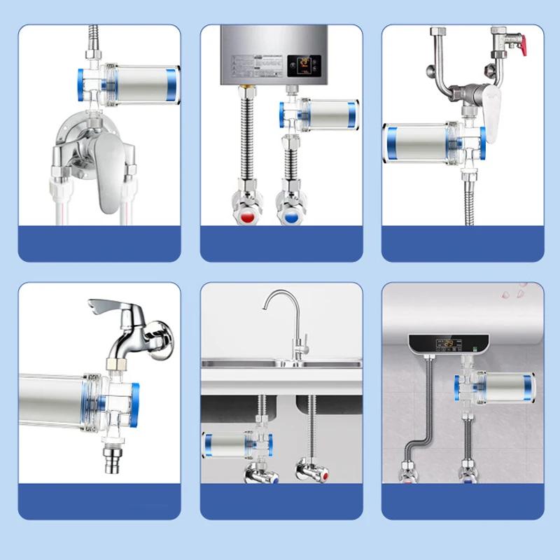 20-ступенчатый фильтр для душа для жесткой воды с 5 сменными картриджами Удаляет хлор, фторид и смягчает воду