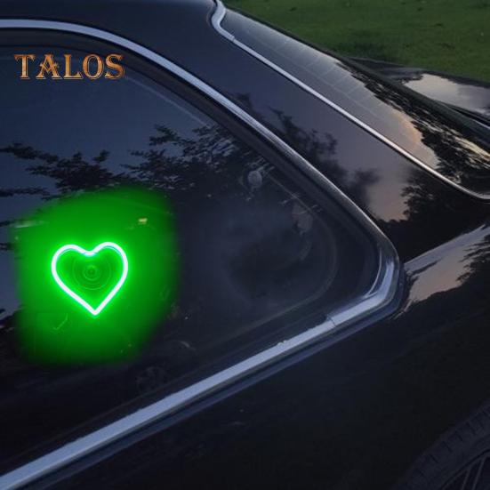 Светодиодный неоновый светильник в форме сердца, режимы стробоскопической вспышки, суперяркий, простая установка, светодиодный дисплей, вывеска, автомобильное освещение, аксессуары