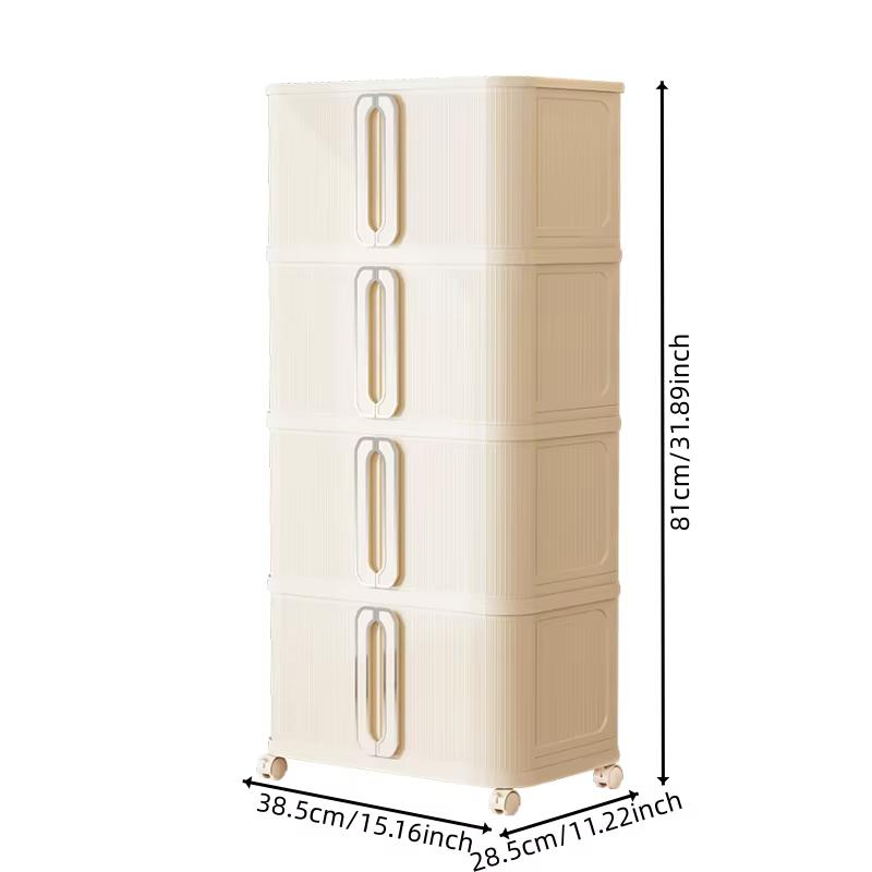 1 складной пластиковый шкаф для хранения вещей, шкаф для игрушек и закусок, вместительный двухдверный ящик для хранения, многослойный шкаф для хранения вещей