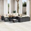 VidaXL Garden Sofa Set with Cushion 13 Pcs Black Poly Rattan, Garden and Terrace, Modern Outdoor Furniture, 3362060