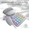 Razer Tartarus Pro Gaming Analog Optical Key Rapid Adjustable 32 Programmable Customizable Chroma RGB Mercury White Keypad Switches, Trigger,