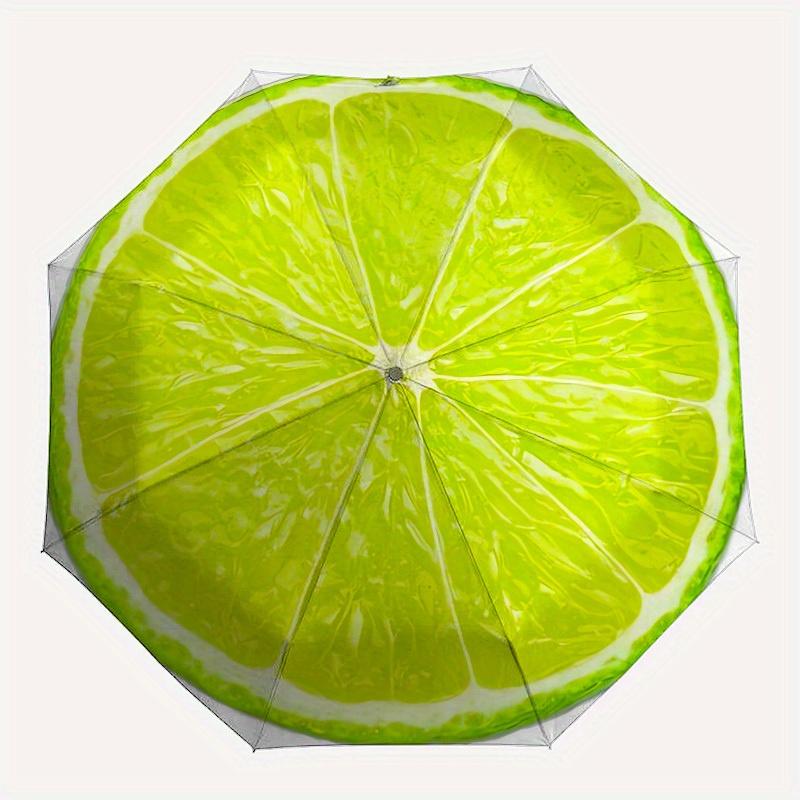 1pc Fresh Lime Slice Umbrella with Plastic Handle,Suitable for All Seasons Home Travel Outdoor UmbrellaM944
