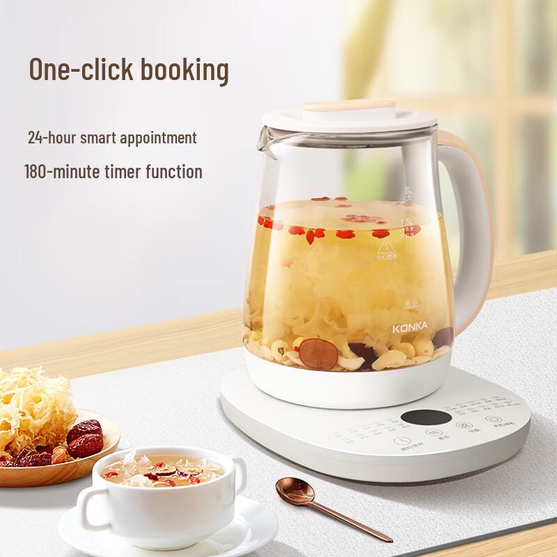 KONKA 1.8L Electric Glass Health Pot & Tea Maker CN plug (adapter included)