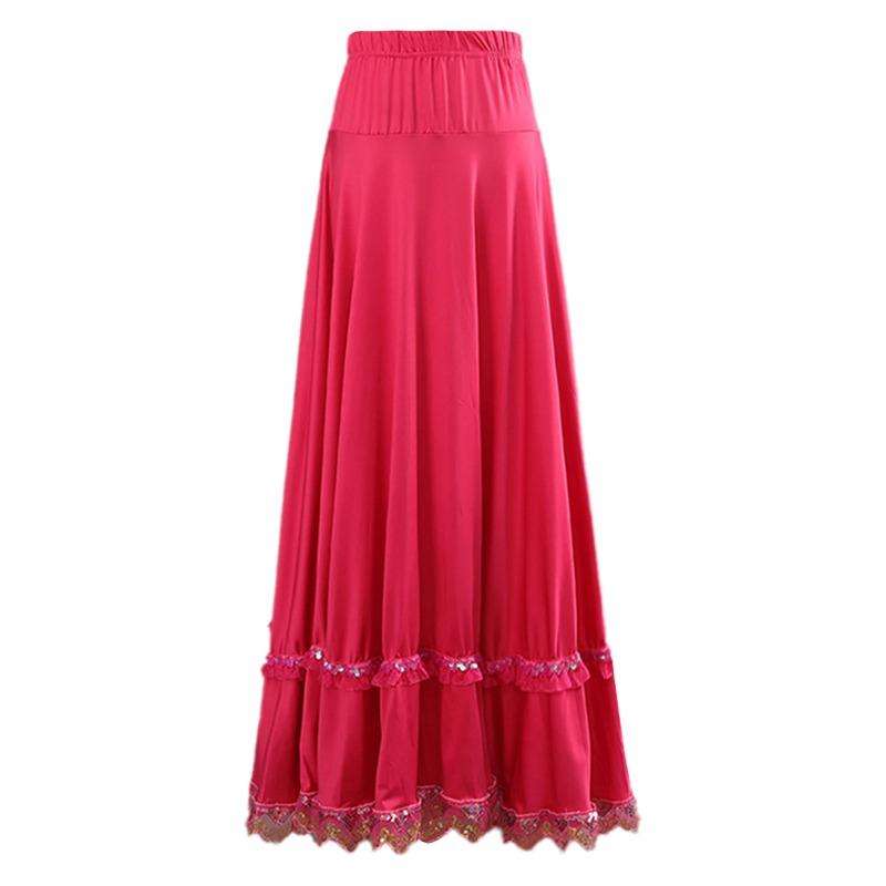 Женские бальные юбки для фламенко, лиричные бальные макси-юбки, костюмы для выступлений по классическому балету, этническим танцам