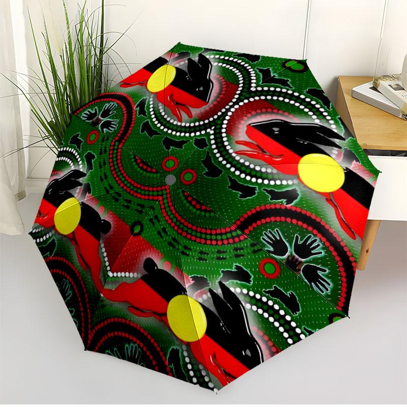 South Sydney Rabbitohs Print Automatic Open Close Umbrella, Portable Foldable Umbrella, for Outdoor Commute Camping Trip, Ideal Birthday Gift