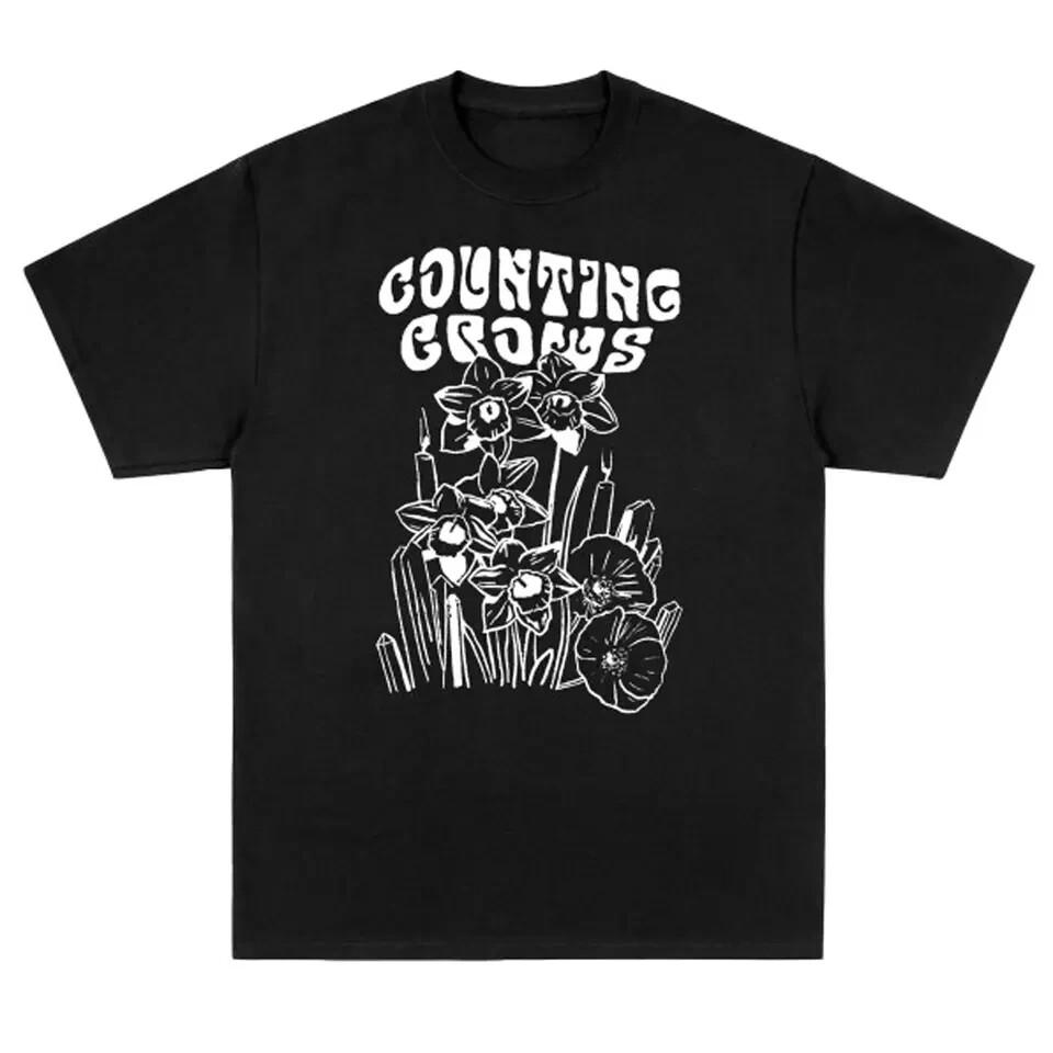 Футболка с изображением рок-группы Counting Crows Топы футболки Мужская Женская черная С коротким рукавом S до 4XL