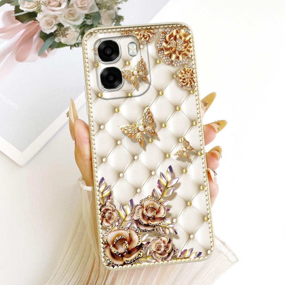 Чехол для телефона Oppo A6x 4G CPH2819 5G CPH2783 Чехол для Oppo A6x Милый Кавайный Роскошный Модный Цветы Крутой Расписной Силиконовый Корпус
