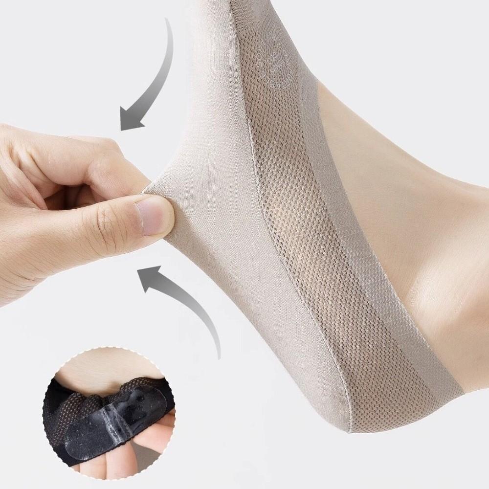 Solid Color Bottom Invisible Socks Ultra-Thin Anti Slip Socks Simple Boat Socks Spring Summer