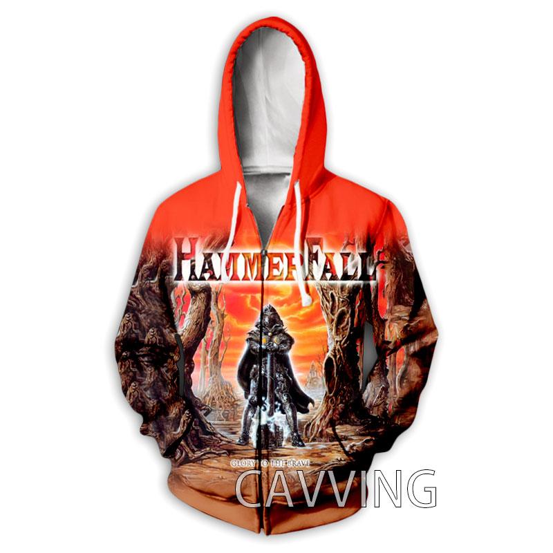 Новая Мода 3D Печать Hammerfall Метал Рок Толстовки на Молнии Толстовки с Капюшоном на Молнии Худи в Стиле Харадзюку Худи в Стиле Хип-Хопа Z01