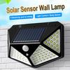 1Pc 100LED Solar Powered Sunlight Street Light Wall Lights Outdoor Solar Lamp PIR Motion Sensor for Garden Courtyard Decoration