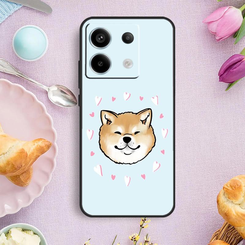 Animal Cute Dog Akita Phone Case For Redmi Note 13 9 10 11 12 Pro Plus 10S 11S 12S Redmi 12 9C 10C 12C 13C Cover