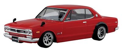 Aoshima Bunka Kyozai The Snap Kit Series Nissan Skyline Custom Wheels Plastic Model Co., Ltd. (АОСИМА) 1/32 2000GT-R (красный) Предварительно окрашенный 09-SP3